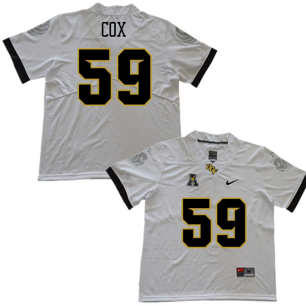 Men #59 Keyon Cox UCF Knights College Football Jerseys Stitched Sale-White